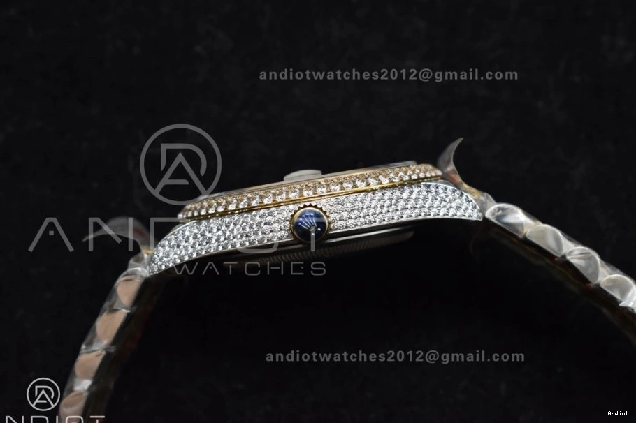 Gold Best Roman 41mm Diamond Version TWD 2 Dial DateJust Yellow Tone 0326